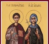 Pomenirea Sfântului Mucenic Bonifaciu şi a Sfintei Aglaia Romana