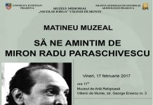 Matineu muzeal dedicat lui Miron Radu Paraschivescu