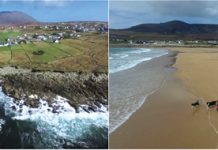 O plajă din Irlanda a reapărut după ce a fost înghițită de ocean
