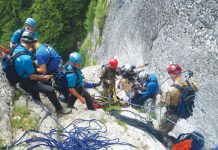 Exerciţiu de salvare a mai multor turişti răniţi, la Sinaia