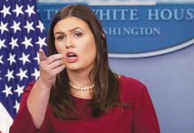 Purtătoarea de cuvânt a Casei Albe Sarah Sanders dezminte că se pregăteşte să renunţe la acest post