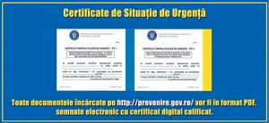 certificat stare de urgenta