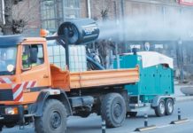 Dezinfecție cu tunurile de zăpadă, la Sinaia