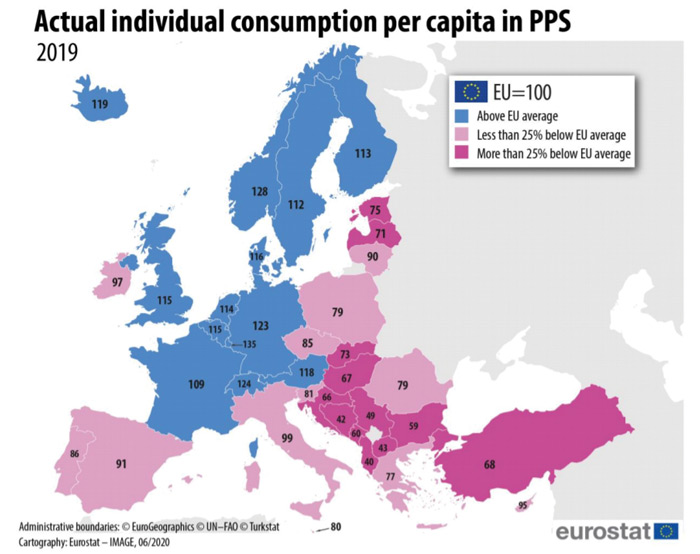 Eurostat Romania A Avut In 2019 Un Pib Locuitor La 69 Din Media Ue Si La 65 Din Media Zonei Euro Ziarul Prahova