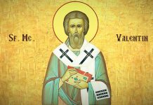 Pomenirea Sfântului Valentin