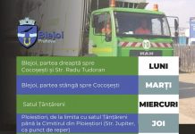 La Blejoi a fost stabilit un program zilnic şi pe zone de ridicare a gunoaielor