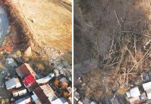 Lucrări suplimentare la Azuga, în zona alunecării masive de teren a versantului Sorica