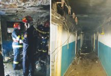 Un scurtcircuit electric a provocat un incendiu într-un cămin de nefamiliști din Brazi