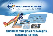 Ai între 15 şi 23 de ani? Înscrie-te la cursuri gratuite de pilotaj sau salt cu paraşuta, la Aeroclubul Teritorial „Gheorghe Bănciulescu”, de lângă Ploieşti!