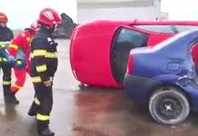 Echipa de salvatori a ISU Prahova – antrenamente pentru Competiţia naţională de descarcerare