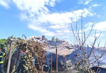 Incendiu la Berceni, la o anexă gospodărească