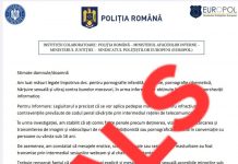 Atenţie la mesajele primite în mediul online de la aşa-zişii reprezentanţi ai poliţiei!