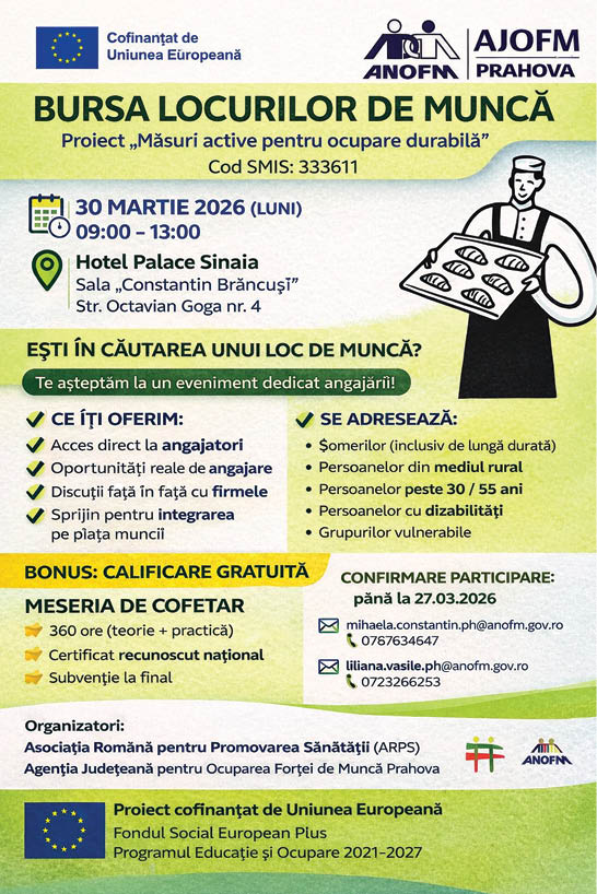 Bursa locurilor de muncă_Sinaia