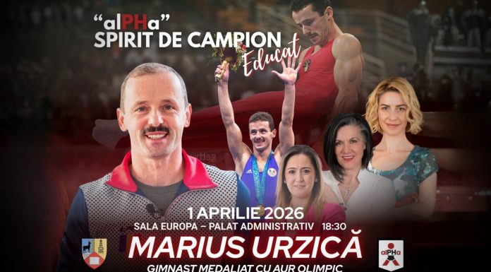 Un campion olimpic în fața viitorilor campioni: Marius Urzică vine la Ploiești, în cadrul evenimentului „alPHa – Spirit de Campion Educat”