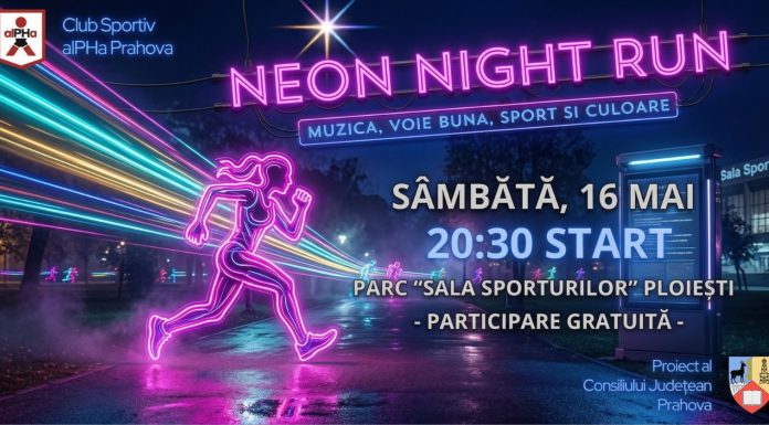 Alergare de noapte, culoare și energie: alPHa Running Club organizează prima ediție Neon Night Run în Ploiești